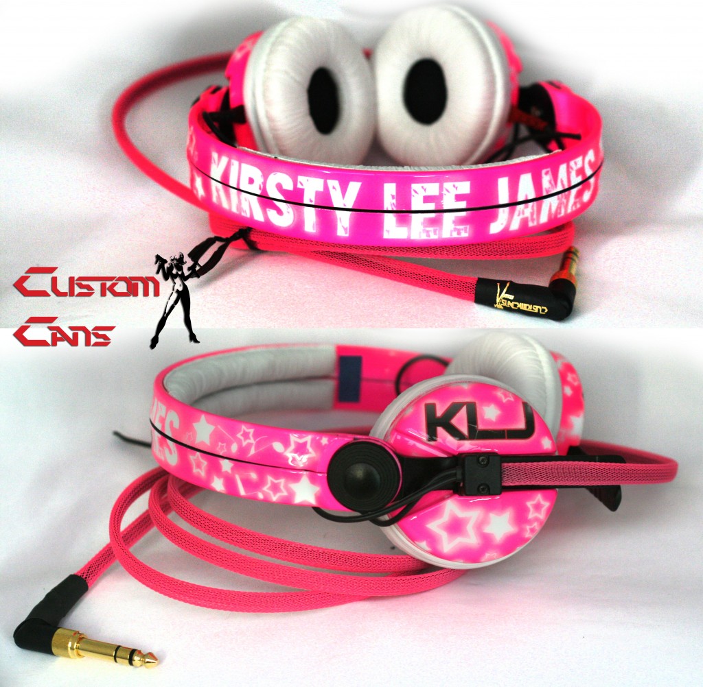 Pink headphones for girl DJs